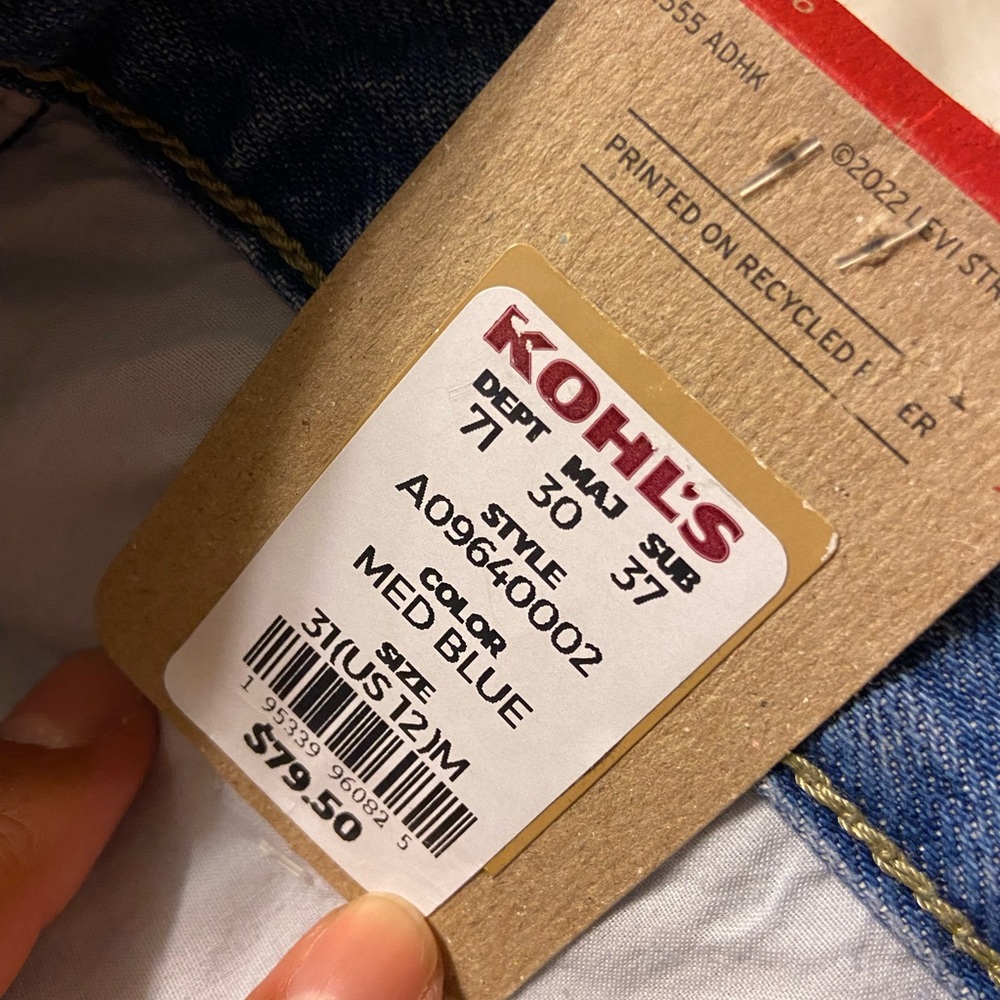 NWT! Levi’s low pro mid rise straight leg jeans size 31 - Picture 11 of 12